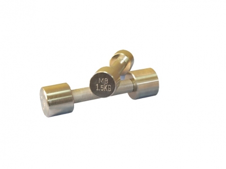Гантель Barbell 1,5 кг неразборная фитнесс хром оптом, фото 1