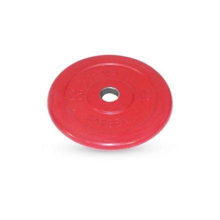 Диск обрезиненный Barbell d 51 мм цветной 25 кг оптом, фото 1