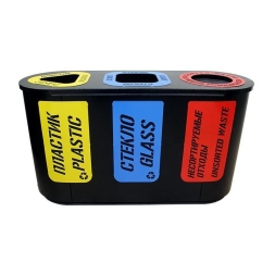 Урна для раздельного сбора мусора Город 3 (3х21л) , фото 1