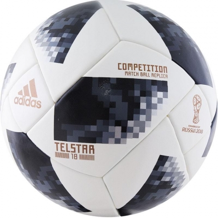 Мяч футбольный матчевый &quot;ADIDAS WC2018 Telstar Competition&quot;, размер 5 оптом, фото 1