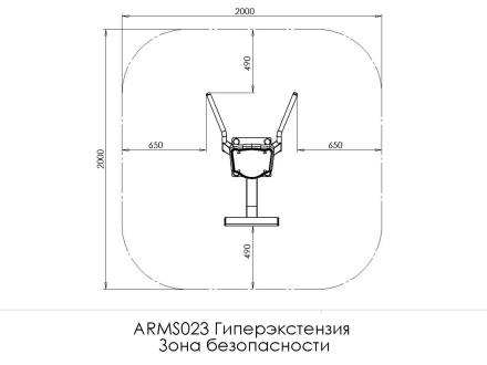Уличный тренажер гиперэкстензия ARMS023 оптом, фото 3