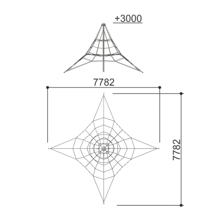 Канатный лаз (бежевый канат + черный крепеж) Romana 601.01.01 оптом, фото 2