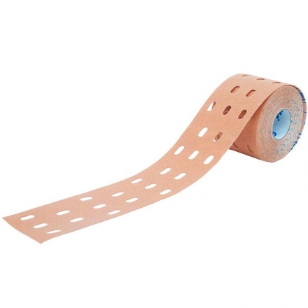 Тейп кинезиологический CureTape Punch Neutral, 5 см x 5 м, арт. 160622, перфорированный, телесный оптом, фото 1