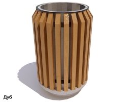 Урна с бетонным основанием Бульвар, фото 1