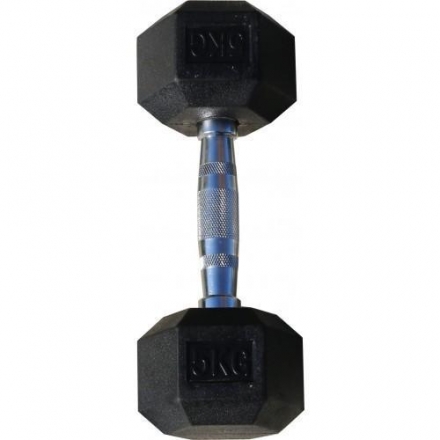 Гантель гексагональная обрезиненная ZSO, 5 кг оптом, фото 2