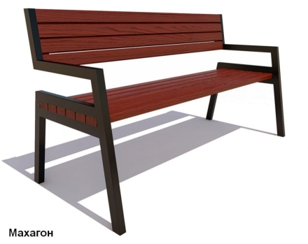 Скамейка уличная Дубна, Сосна 1,8 м оптом, фото 5