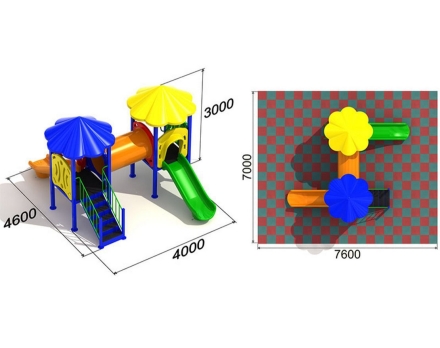 Детская игровая площадка Радуга 1.3.2 оптом, фото 2