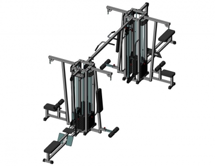 8-и позиционная станция с регулируемым блоком INTERATLETIK DREAM GYM оптом, фото 1