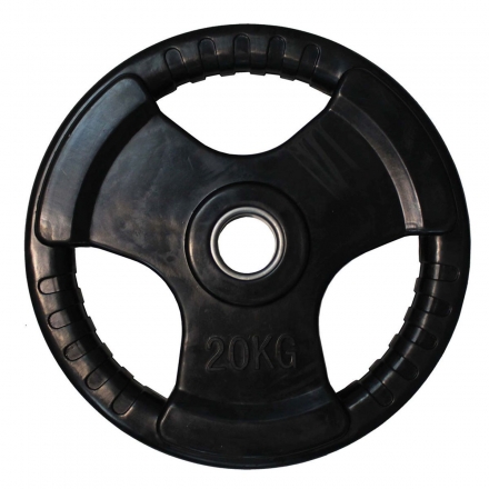 Диск обрезиненный ZSO черный 3 HANDLE  D-51, 20 кг оптом, фото 1