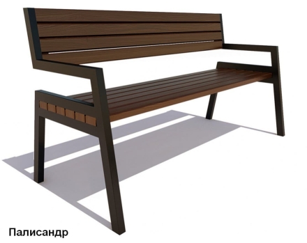Скамейка уличная Дубна, Сосна 1,5 м оптом, фото 3