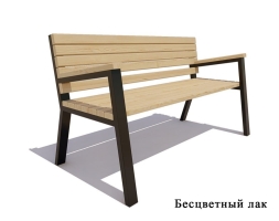 Садово-парковая скамейка «Гамбург», Ангарская сосна 1,8 м, фото 1