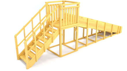 Зимняя горка Савушка Зима Wood 2 (скат 5м) оптом, фото 4
