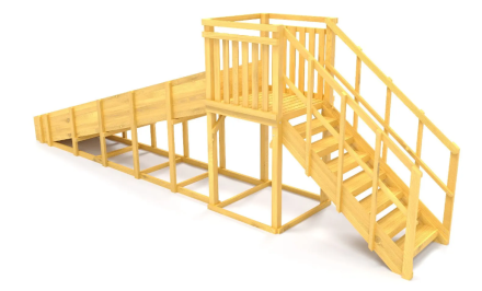 Зимняя горка Савушка Зима Wood 2 (скат 5м) оптом, фото 3