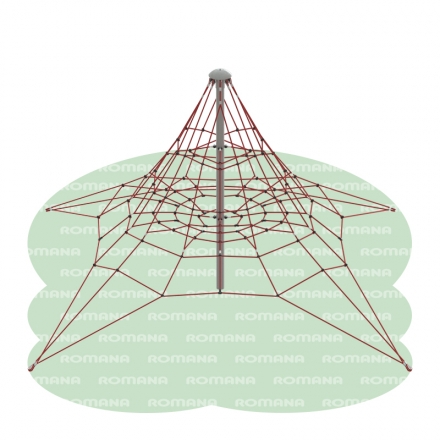 Канатный лаз (красный канат + черный крепеж) Romana 601.01.00 оптом, фото 1