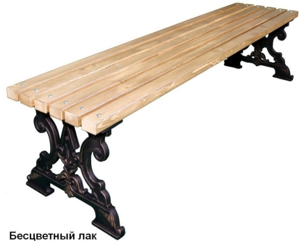 Скамейка парковая Д-6 (банкетка), Лиственница 1,8 м оптом, фото 2