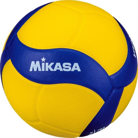 Мяч вол. &quot;MIKASA V320W&quot;, р.5, синт. кожа (микрофибра), 18 панелей, клееный, бут.кам, желто-синий оптом, фото 1