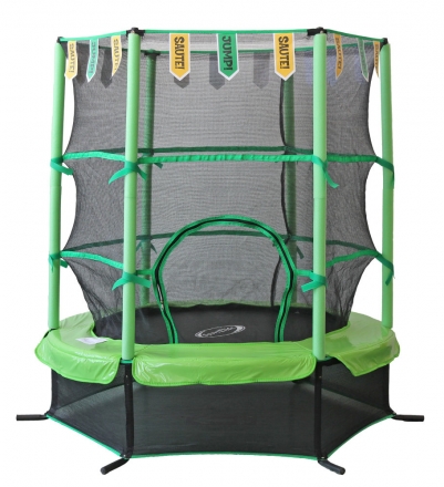 Батут 4,5FT 1,37м SportElite с защитной сеткой внутрь, салатовый, GB30101-4.5FT оптом, фото 1