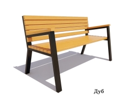 Садово-парковая скамейка «Гамбург», Ангарская сосна 2,0 м, фото 2