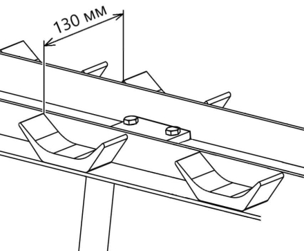 Стойка для хранения 5-ти пар гантелей Aerofit AFDBR5 оптом, фото 2