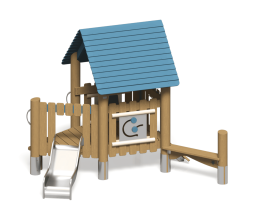 Игровой комплекс Эко Домик ИК-227 для детской площадки