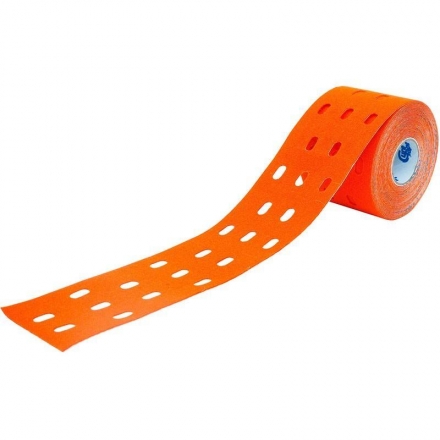 Тейп кинезиологический CureTape Punch Orange, 5 см x 5 м, арт. 160714, перфорированный, оранжевый оптом, фото 1
