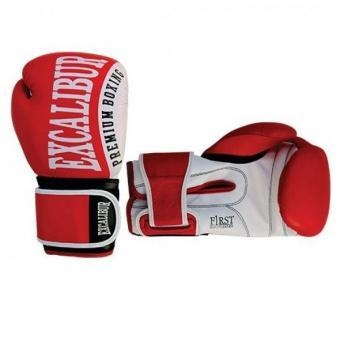 Перчатки боксерские Excalibur 8019-02 Red/White PU оптом, фото 1