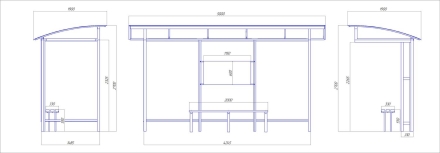 Автобусный павильон &quot;Стандарт-П2&quot; оптом, фото 4