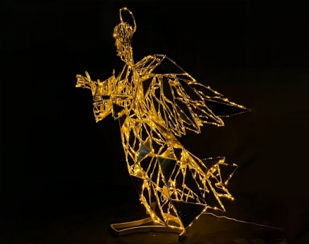 Световая полигональная фигура Ангел a004 оптом, фото 1