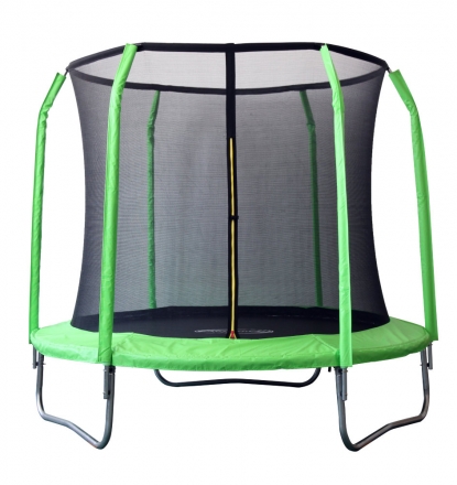 Батут 8FT 2,44м SportElite фиберглас, с защитной сеткой внутрь, салатовый, GB30201-8 FT оптом, фото 1