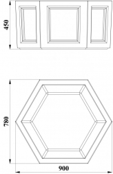 МФ 6.09 Вазон шестигранный, фото 2