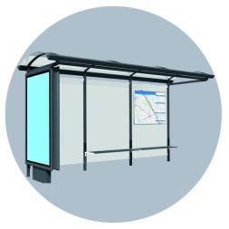 Павильон остановочный 4850х2200х2800 мм