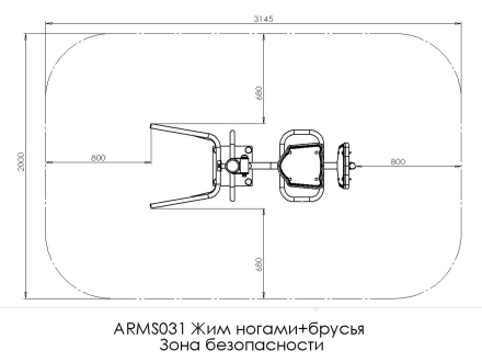 Жим ногами + брусья ARMS031 оптом, фото 3