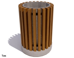 Урна с бетонным основанием Сквер, фото 1