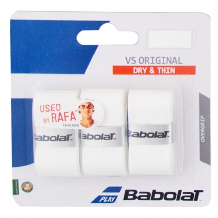 Овергрип BABOLAT VS Grip Original x3, арт.653040-101,  упак. по  3 шт, 0.43 мм, 110см, белый оптом, фото 1