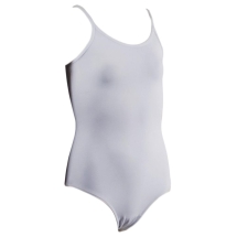 Купальник гимнастический на бретелях, хлопок белый 110 х/б (36, 38, 40, 42)