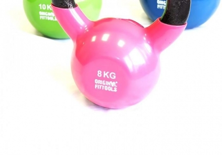 Гиря 16 кг обрезиненная цветная FT оптом, фото 4