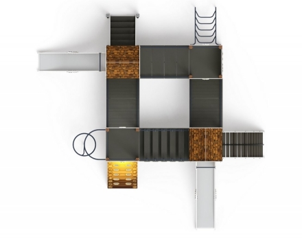 Детская игровая площадка Дворик детства Эко ДИК 2.01.4.01-02 H=1200 оптом, фото 4