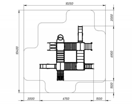 Детская игровая площадка Дворик детства Эко ДИК 2.01.4.01-02 H=1200 оптом, фото 5