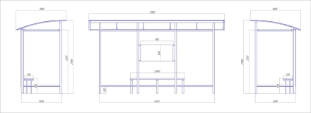 Автобусный павильон &quot;Стандарт-П3&quot; оптом, фото 4