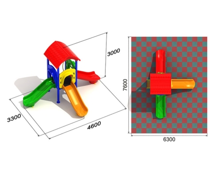 Детская площадка Ромашка 1.1 оптом, фото 3