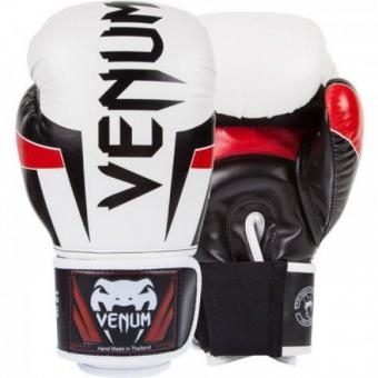 Перчатки боксерские Venum &quot;Elite&quot; Boxing Gloves - White/Black/Red оптом, фото 1