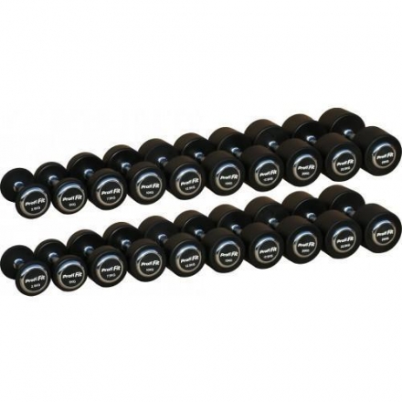 Гантельный ряд PROFI-FIT PROFESSIONAL 2,5 кг - 25 кг (10 пар), шаг 2,5 кг оптом, фото 1