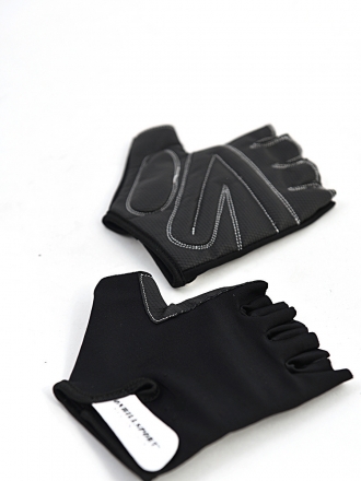 Перчатки для фитнеса unisex кожа черный Q12 оптом, фото 1