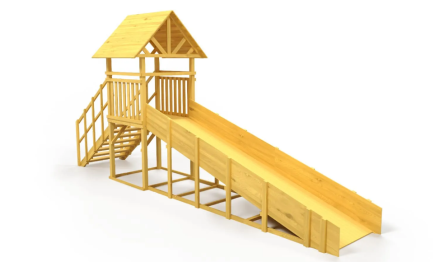 Зимняя горка Савушка Зима Wood 5/1 (ширина ската 1,25м) оптом, фото 2