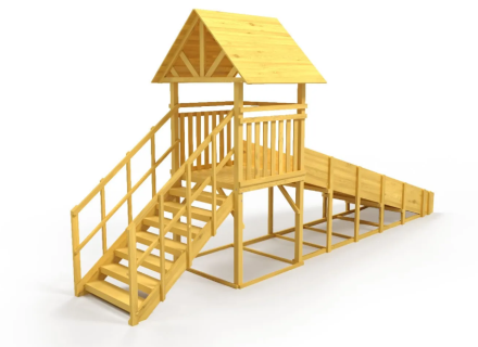 Зимняя горка Савушка Зима Wood 5/1 (ширина ската 1,25м) оптом, фото 3
