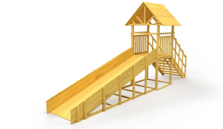 Зимняя горка Савушка Зима Wood 5/1 (ширина ската 1,25м) оптом, фото 1