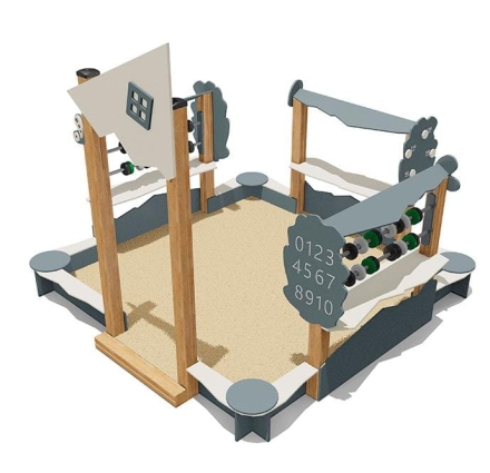 Песочница ВСТ 5658 со спойлерами и счетами для детской площадки оптом, фото 3