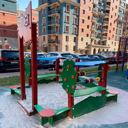 Песочница ВСТ 5658 со спойлерами и счетами для детской площадки оптом, фото 5