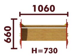 Скамейка детская Колобок 26014 для игровой площадки, фото 2