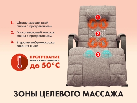 Массажное кресло качалка FUJIMO SOHO DELUXE F2000 TCFA Капучино оптом, фото 9